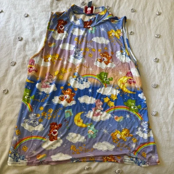 ModCloth x Care Bears Star Shower Power Mock Neck Top- Size XL - Picture 3 of 6
